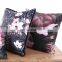 Home Decor Square 18x18 Inches Pillow Case Black and purple Flowers Vintage Style Watercolor Decorative Pillowcase