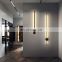 Modern black gold small minimalist indoor bed light living room decorative led wall lamp