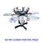 Roll to roll 8 color 8 station t-shirt semi automatic screen printing machine
