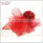 fashion red big showgirl feather carnival headdress