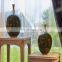 High Temperature Deep Green Mirror Reflections Glossy Glazed Porcelain Vase