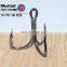 Крюки для рыбалки Mustad TG77NP-BN Тройной крюк из высокоуглеродистой стали с заостренным зацеплением Jawlock, в 3 раза прочнее, приманка для морской рыбалки, рыболовные снасти Pesca