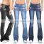 na0807 hot style ladies jeans tight-fitting stretch fringed horn slimming jeans women trousers