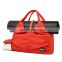 Hot selling water proof logo customized fabric recycled travel training sport gym yoga mat duffel fitness bag