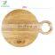 Customized Wooden chopping block Teak wood Round Cutting Board Set 3 with Handle