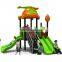 Hot-selling cheap children playhouse plastic outdoor slide playground with swing for sale