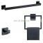 Matte Black China home wall mounted 4 pieces hardware set towel holder rack stainless steel accessory bathroom fittings shower