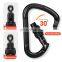 JRSGS 25KN Heavy duty D type Customization Color Aviation Aluminum 7075 Carabiner Climbing Carabiner Snap Hook Clip S7107