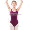 Adult Girls Ballet Leotards Graceful Camisole Leotards with V Neck Unique Design Gymnastic Leotard