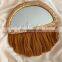 High Quality Baby Circle Macrame Rattan Mirror, Boho Half Moon Home Decoration Decor Kid's Room WHolesale Made in Vietnam