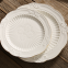 Elegant Lace Designed White Ceramic Plate Set For Banquet Wedding Event