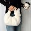 36Plush cloud cute handbag bag autumn and winter bag female hand bag all fluffy pleated handbag fashion underarm bag wholesale