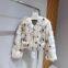 Haining fur small breast leopard fox fur coat women short style