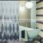 Simple style multi-color lines polyester shower curtain, for family hotel bathroom curtain