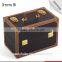 Guangdong factory made cosmetic packaging box makeup organizer case with trays inside