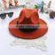 2015 Hot 5colors Adjusted ladies wool felt hat wide brim fedora hat European Style wool felt Fedora