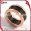 Rose gold ring napkin rings women black ceramic rings stainless steel