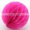 Hot Pink Tissue Paper Honeycomb balls For Home Deco