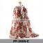 Women's Various Flowers Voile Long Scarf Sarong Wrap Beach Cover Up