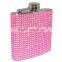 Hot sale Fashion Lady bling hip flasks with custom pattern