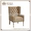 Anqique vintage tufted copper nail Line Simple Upholstery Arms Chair