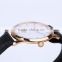 PVD rose gold stainless steel case watch white dial Sapphire glass with white double genuine leather