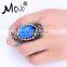 SGS Certified Bohemia Style High Quality Big Mood Stone Ring Fashion Gothic Flower Pattern Ring for Women One Stone Ring Designs