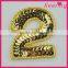 cheap ten numbers appliques with sequin and gold beads WRAB-010