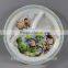 2015 Best Selling Melamine Kids Divided Dinner Plates/ Break-resistant Children plate/3 Compartment Kids Nutrition Tray