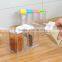 6 Spice Shaker Seasoning Bottle Jar Condiment Storage Container with Tray for Salt Sugar Cruet, Color Random Delivery