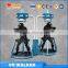 Multiplayer virtual reality walking and shooting VR treadmill simulator