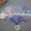 Polypropylene PP plastic custom printed folding hand fan 7 foldable fan promotional fan