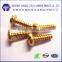 ASME 8#*13 flat head brass screws with cross recess head