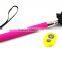 2015 hot new product Wireless Extendable Self-portrait Handheld Monopod Selfie Stick with bluetooth shutter button