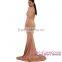 2016 custom Khaki Sheer Glitter Mock Neck Cut Out Back picture blue evening dresses