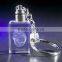 Wholesale crystal rectangle led keychain for laser engraving