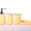 MZ Hot sale bathroom accessories set with lotion bottle ,tooth-brushing cup, toothbrush cup and soap box