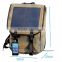 Brown Nylon Solar Chargeable Backpack Solar Panel Bag