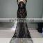 ASAM-06 Sparkly Sequins Appliques Sleveless V-neck See Through Evening Dresses