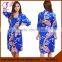 2407 Printing Polyester Flower Robe for Women