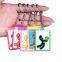 cute design soft silicone reflective key chain