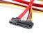 50CM 22 Pin SATA Male to Female Extension Cable SATA 7+15 pin Cable
