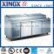 Commercial Pizza Refrigerated Table, ETL/NSF Restaurant Kitchen Equipment with GN Pans and Cutting Boards