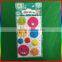 round smile face embossed PVC stickers for children