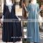 Oem service elegant fitting embroidery v neckline fashion design abaya dress