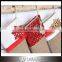 Monogram Red Burlap Christmas Stocking