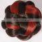 Red hair bun clip making ,synthetic chignons hair pieces dome