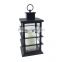Black hanging plactic LED candle lantern for home decoration
