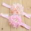 beaded center lace flower handmade hair accessories for baby headbands