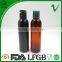 PET empty amber round 120ml plastic bottle for liquid soap